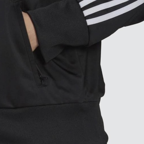 Adidas Original Black Track Jacket with three stripe size small - Picture 5 of 9